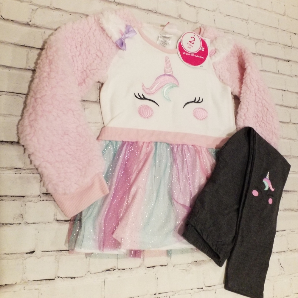 NWT Unicorn Fleece Tutu Sweater with Matching LeggingsNWT Unicorn Fleece Tut, 6X